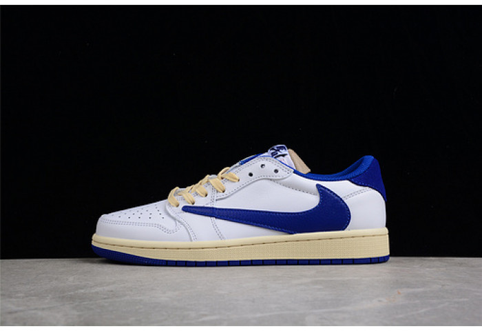 fragment design x travis scott x air jordan 1 retro low white royal blue dm9868-218 - Image 2