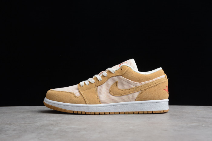 Air Jordan 1 low SE twine orange quartz corduroy (w) dh7820-700