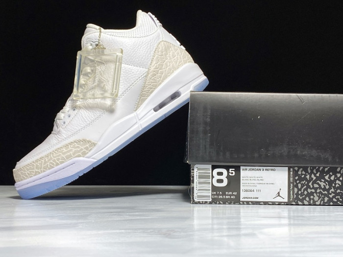 Air Jordan 3 retro pure white 136064-111 - Image 4