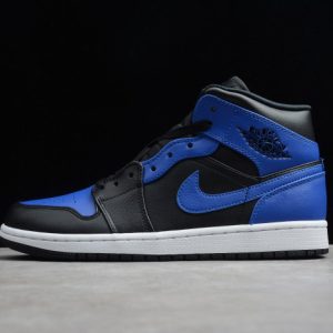 Air Jordan 1 mid hyper royal tumbled leather 554724-077