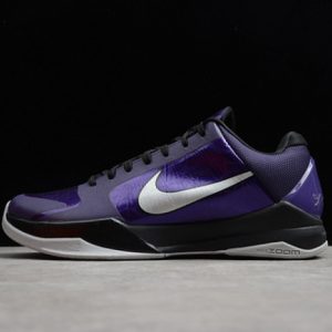 Nike zoom kobe 5 ink metallic silver black purple shoes 386430-500