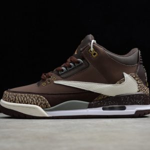 Air Jordan 3 retro tinker nrg gold metallic dark brown shoes 854262-609