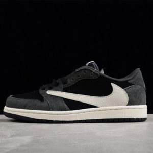 travis scott x air jordan 1 low "black phantom" dm7866-001