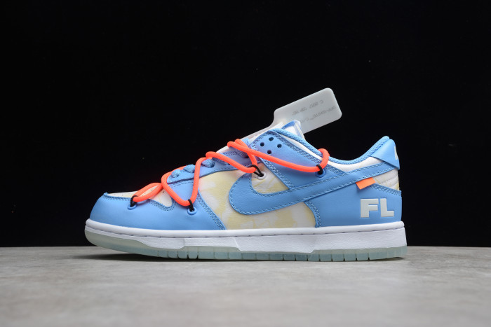 ow x futura x dunk low sb unc university blue summit white dd0856-403