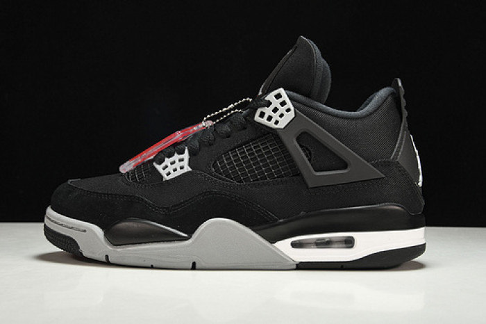 Air Jordan 4 black canvas dh7138-006 - Image 3