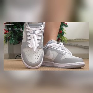 PK GOD NIKE DUNK LOW GREY WHITE ON FOOT REVIEW