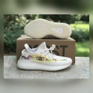 Yeezy 350 V2 Triple White Customized