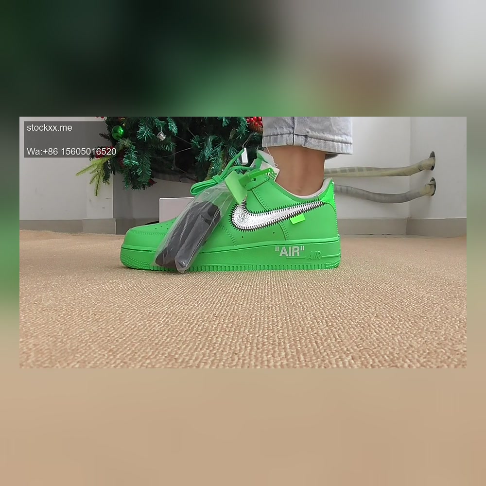 PK GOD Off White Nike Air Force 1 Low Green On Foot Review