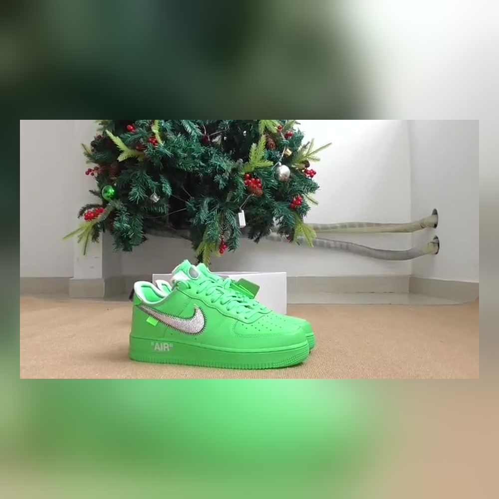 Off White Nike Air Force 1 Low Green Unboxing Review & On Feet