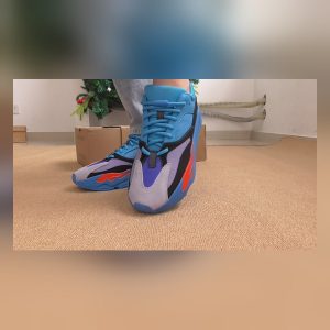 PK GOD Yeezy Boost 700 “Hi Res Blue” On Foot Review