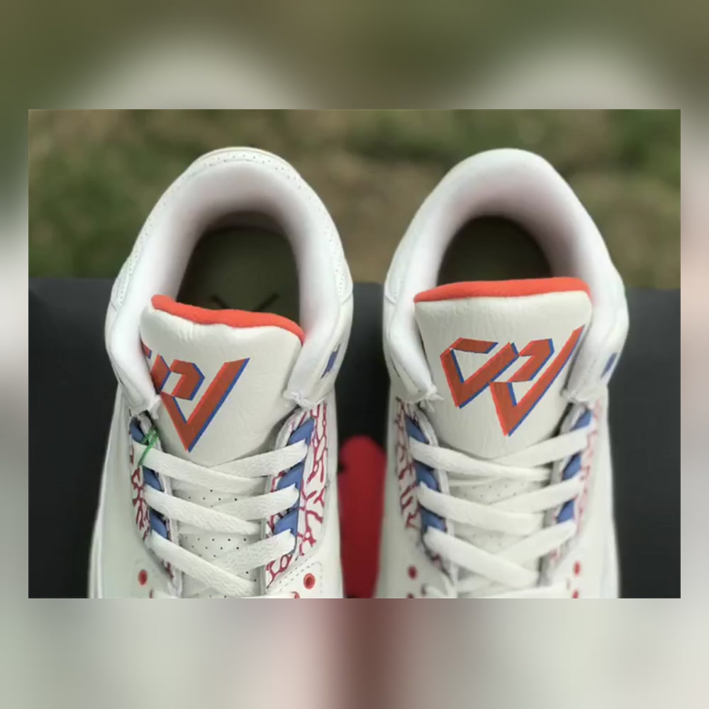 Air Jordan 3 White Red Blue