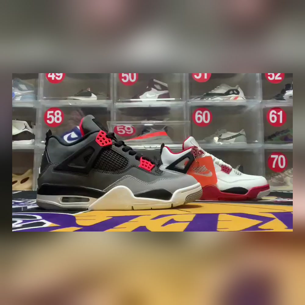 Air Jordan 4 Infrared vs Jordan 4 Fire Red